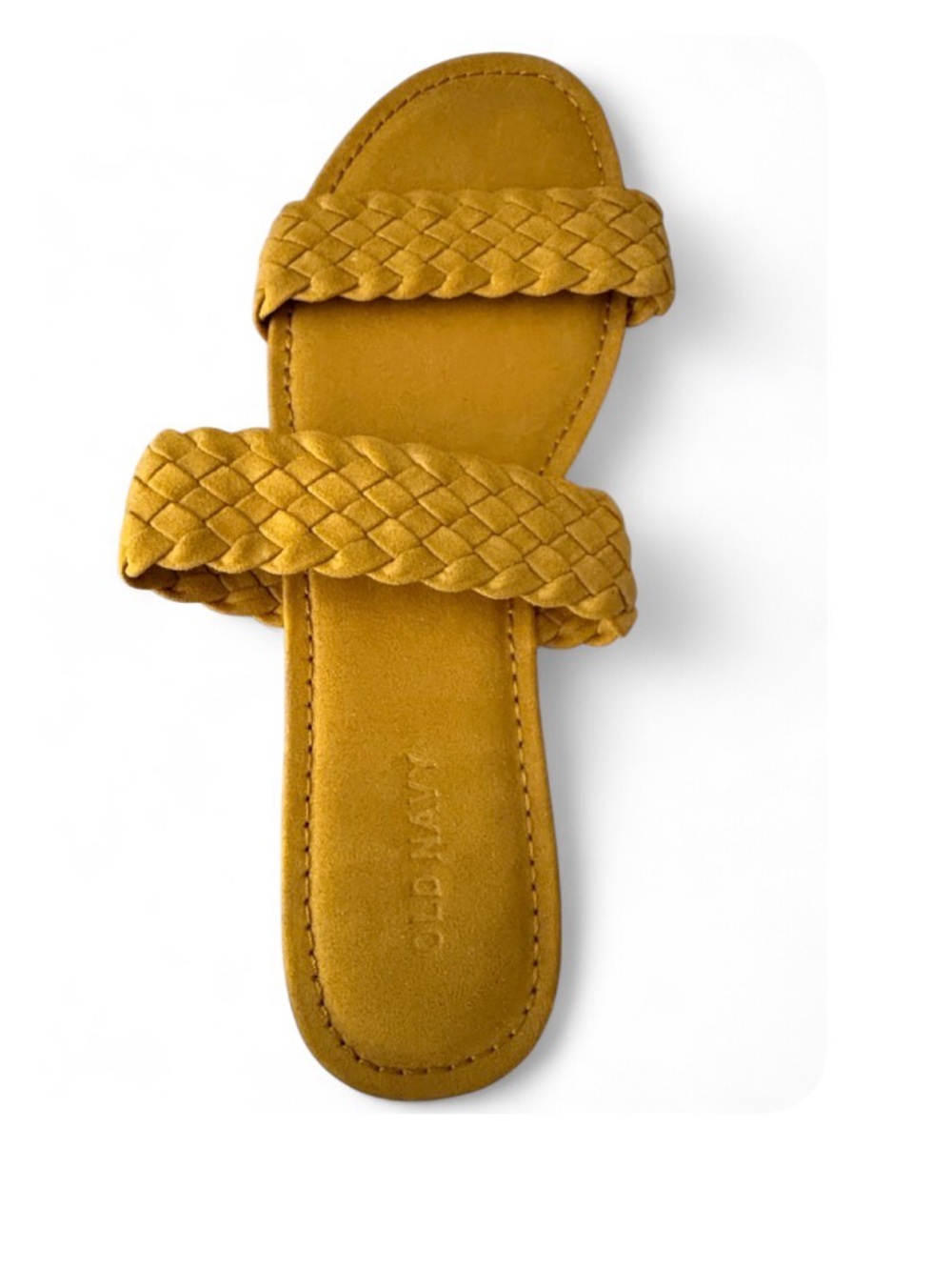 Old Navy Braided Faux Suede Slide Sandals Size 7 - Picture 5 of 12